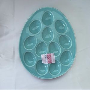 Blue Ceramic Egg Tray